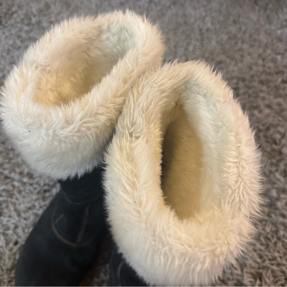 Salomon Women Lhasa Black Suede Fur Winter Snow Boots - Picture 8 of 16
